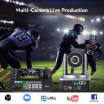 Tenveo NDI PTZ Camera, AI Humanoid & Face Auto-Tracking, 20X Optical Zoom, 3G-SDI/HDMI/USB3.0/LAN(PoE) Live Streaming with Tally Light & IP Display, for Live Streaming Video Production Church Worship