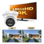 DS-2CD2387G2H-LISU/SL, 4K 8MP Smart Hybrid Light with Color-Vu Turret Dome POE IP Camera, Strobe Light and Audible Warning, 130 dB WDR, H.265+, Built-in Two-way Audio, Human/ Vehicle Detection, IP67