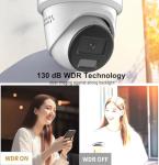 DS-2CD2387G2H-LISU/SL, 4K 8MP Smart Hybrid Light with Color-Vu Turret Dome POE IP Camera, Strobe Light and Audible Warning, 130 dB WDR, H.265+, Built-in Two-way Audio, Human/ Vehicle Detection, IP67