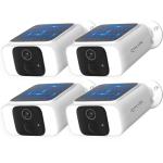 Raycom 4Pack Solar Security Cameras Wireless Outdoor, 5G WiFi Surveillance Outdoor Cameras for Home Security with AI Motion Detection & Siren,Color Night Vision, 2-Way Talk, IP66 Waterproof,Cloud/SD