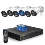 《5MP Super HD & 80ft IR Night Vision》Wired Security Camera System Outdoor, IP67 Waterproof CCTV Cameras Systems with AI Human Detection, Home Video Surveillance DVR Kits