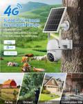 SANSCO 4G LTE Cellular Solar Security Camera Wireless Outdoor, Lifetime Free Unlimited Data, NO WiFi 2K Color Night Vision, PTZ 360 View, 2 Way Audio, Motion Detection (4G Unlimited-2Pack)