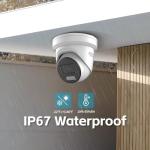 DS-2CD2387G2H-LISU/SL, 4K 8MP Smart Hybrid Light with Color-Vu Turret Dome POE IP Camera, Strobe Light and Audible Warning, 130 dB WDR, H.265+, Built-in Two-way Audio, Human/ Vehicle Detection, IP67