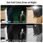 Rraycom 5G/2.4Ghz WiFi Security Cameras Wireless Outdoor, 2K Cameras for Home Security (4, Black-F)