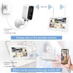 Recmoment Wireless Security Camera System with 7" Touchscreen Monitor & 2PCS 4MP Security Cameras,Indoor Outdoor Camera 2-Way Audio,Color Night Vision,Motion Detection