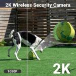 Rraycom 5G/2.4Ghz WiFi Security Cameras Wireless Outdoor, 2K Cameras for Home Security (4, Black-F)