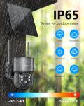 360 Days Free Data 4G LTE Cellular Solar Security Camera Wireless Outdoor, No WiFi Off Grid Solar Powered Camera Work with TUYA app 360° Viewing,Dual Storage(Support Built-in 4G Cellular Network Only)
