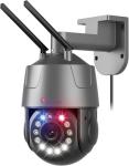 Ctronics 4K 8MP 30X Optical 3D Zoom Security Camera Outdoor WiFi, Auto Tracking with Zoom, Auto-Patrol, Person/Vehicle/Animal Detection, R&B Warning Lights, 150m Night Vision, 2.4/5G, Cloud, Metal