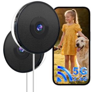 Noaheye Window Camera No-Drill 2K Ultra HD Window Security Camera with 5G/2.4G WiFi, Enhanced Night Vision, AI Human Detection, Easy Glass Mount for Apartment, Condo, and Home Outdoor View