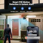 Rraycom 5G/2.4Ghz WiFi Security Cameras Wireless Outdoor, 2K Cameras for Home Security (4, Black-F)