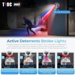 VALUCAM Dual-Lens 4K (8MP) TiOC Outdoor POE Camera - 2 x 4MP Duo 180° Panoramic Wide Angle AI Turret IP Camera, Dual Color Night, DMSS, Active Detterence, 2-Way Audio, Human/Vehicle Detection