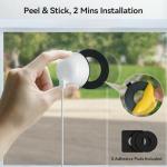 Noaheye Window Camera No-Drill 2K Ultra HD Window Security Camera with 5G/2.4G WiFi, Enhanced Night Vision, AI Human Detection, Easy Glass Mount for Apartment, Condo, and Home Outdoor View