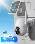 SANSCO 4G LTE Cellular Solar Security Camera Wireless Outdoor, Lifetime Free Unlimited Data, NO WiFi 2K Color Night Vision, PTZ 360 View, 2 Way Audio, Motion Detection (4G Unlimited-2Pack)