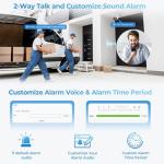 VALUCAM Dual-Lens 4K (8MP) TiOC Outdoor POE Camera - 2 x 4MP Duo 180° Panoramic Wide Angle AI Turret IP Camera, Dual Color Night, DMSS, Active Detterence, 2-Way Audio, Human/Vehicle Detection