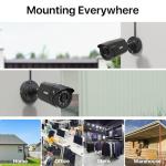 ZOSI 3K Lite 16CH Security Camera System Indoor Outdoor,AI Human/Vehicle Detection,16pcs 1080P 2MP Surveillance Bullet Cameras,Night Vision,16 Channel H.265+ 1080p DVR with 2TB HDD for 24/7 Recording