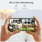 Solar Security Cameras Wireless Outdoor,2 Cam-Kit,Solar-Powered,No Subscription,Home Security Cameras System with 4MP Color Night Vision,Auto Tracking,Spotlight & Siren,64GB Memory Card, 2.4 & 5G WiFi