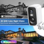 Recmoment Wireless Security Camera System with 7" Touchscreen Monitor & 2PCS 4MP Security Cameras,Indoor Outdoor Camera 2-Way Audio,Color Night Vision,Motion Detection