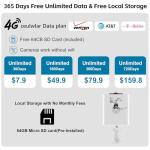 Kweiugfi 4G LTE Cellular Security Cameras Outdoor Wireless,365-Day Unlimited Data,No WiFi Security Camera Solar Powered,2K Color Night Vision,PIR Motion Sensor,2-Way Audio,Built in VSIM,64GB SD Card