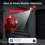 Solar Security Cameras Wireless Outdoor,2 Cam-Kit,Solar-Powered,No Subscription,Home Security Cameras System with 4MP Color Night Vision,Auto Tracking,Spotlight & Siren,64GB Memory Card, 2.4 & 5G WiFi