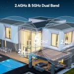 Noaheye Window Camera No-Drill 2K Ultra HD Window Security Camera with 5G/2.4G WiFi, Enhanced Night Vision, AI Human Detection, Easy Glass Mount for Apartment, Condo, and Home Outdoor View