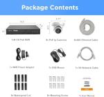 PANOOB 4K PoE Security Camera System, 8X 8MP Outdoor Indoor Dome Cameras, AI Human/Vehicle Detection, Built-in Mic, Remote Access, 4K 8CH NVR with 2TB HDD, PD93A0808-8M-1