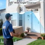 Noaheye Window Camera No-Drill 2K Ultra HD Window Security Camera with 5G/2.4G WiFi, Enhanced Night Vision, AI Human Detection, Easy Glass Mount for Apartment, Condo, and Home Outdoor View