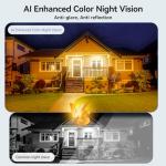 Noaheye Window Camera No-Drill 2K Ultra HD Window Security Camera with 5G/2.4G WiFi, Enhanced Night Vision, AI Human Detection, Easy Glass Mount for Apartment, Condo, and Home Outdoor View