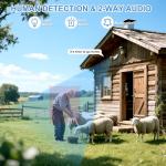 Kweiugfi 4G LTE Cellular Security Cameras Outdoor Wireless,365-Day Unlimited Data,No WiFi Security Camera Solar Powered,2K Color Night Vision,PIR Motion Sensor,2-Way Audio,Built in VSIM,64GB SD Card