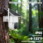 Kweiugfi 4G LTE Cellular Security Camera Outdoor,365 Days Unlimited Data,Wireless Solar Security Camera,2K Color Night Vision,360° Live View,Real-time Alerts,Motion Sensor,64G TF Card, No WiFi Needed