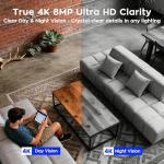 xmartO [4K AI Tracking Ceiling CAM] 4K 8MP UHD Metal Dome PTZ Wireless Security Camera with Automatic-Follow, 2-Way Audio and Night Vision (Add on to NVR or Use Standalone, DPK8034)