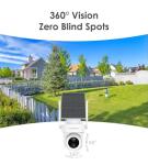 4K Security Cameras Wireless Outdoor, No Subscription, Works in -14°F Cold [2025 New] Solar-Powered Home Security Camera System with 360° Auto Tracking, Color Night Vision, 5G & 2.4G WiFi, Easy Setup