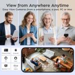 xmartO [4K AI Tracking Ceiling CAM] 4K 8MP UHD Metal Dome PTZ Wireless Security Camera with Automatic-Follow, 2-Way Audio and Night Vision (Add on to NVR or Use Standalone, DPK8034)