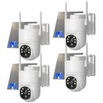4G LTE Cellular Security Camera, No WiFi Solar Powered Security Camera, Auto Tracking, Color Night Vision, Motion Detection, 2 Way Audio, Built in SIM Card, Support Verizon/AT&T/T-Mobile(4 Pack)