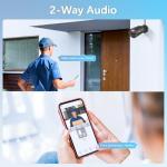 【2-Way Audio & 130° Wide Angle】 Outdoor Wired Security Camera System, Wired Cameras for Home Security, POE Video Surveillance Systems