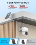 CAMSTRO Solar Security Cameras Wireless Outdoor, 2K WiFi 6 Battery Powered Cameras, 360° View, AI Motion Detection, Color Night Vision, Two-Way Talk, Cloud/Local Storage, 2.4Ghz Only, 4Pack
