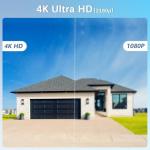 【2-Way Audio & 130° Wide Angle】 Outdoor Wired Security Camera System, Wired Cameras for Home Security, POE Video Surveillance Systems