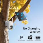 4G LTE Cellular Security Camera, No WiFi Solar Powered Security Camera, Auto Tracking, Color Night Vision, Motion Detection, 2 Way Audio, Built in SIM Card, Support Verizon/AT&T/T-Mobile(4 Pack)