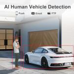 UNILOOK 5MP PTZ PoE Camera 5X Optical Zoom Security IP Camera, 2.7-13.5mm Motorized Lens with Audio, Human/Vehicle Detection, IP66 Waterproof, 100ft IR Night Vision, Pan 0~355° Tilt 0~90°NDAA