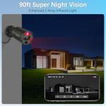 【2-Way Audio & 130° Wide Angle】 Outdoor Wired Security Camera System, Wired Cameras for Home Security, POE Video Surveillance Systems