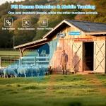 4G LTE Cellular Security Dual Lens Cameras Outdoor, Wireless Solar Security Camera, 365-Day Free Unlimited Data, 2K 360°Live View, PIR Motion Sensor, Color Night Vision, 2 Way Talk, Built-in SIM