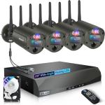 【130° Ultra Wide-Angle】 Wireless Security Camera System, Outdoor WiFi Cameras Home Video Surveillance Systems DVR Kits