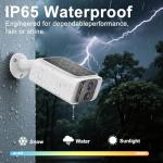 4G LTE Solar Cellular Security Camera Outdoor Wireless, No WiFi Security Camera, 365-Day Free Unlimited Data, PIR Motion Sensor, 2K Color Night Vision, 2 Way Talk, Built-in SIM & 64GB SD Card Included