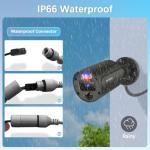 【2-Way Audio & 130° Wide Angle】 Outdoor Wired Security Camera System, Wired Cameras for Home Security, POE Video Surveillance Systems