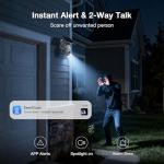 ELYSOO Solar Security Cameras Wireless Outdoor, 64GB Local Storage, 2K/4MP Home Security Camera System, 4-Cam Kit, 2.4G & 5GHz WiFi, AI Motion Detection, 360° View