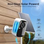 HXVIEW Wireless Security Camera System with 7" Touchscreen Monitor, 2PCS 4MP WiFi Solar Powered Camera Outdoor, PIR Human Detection, 2-Way Audio, Color Night Vision, Pre-Installed 64GB SD Card