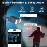 4G LTE Solar Cellular Security Camera Outdoor Wireless, No WiFi Security Camera, 365-Day Free Unlimited Data, PIR Motion Sensor, 2K Color Night Vision, 2 Way Talk, Built-in SIM & 64GB SD Card Included