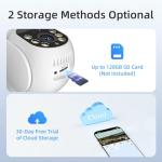 4G LTE Cellular Security Camera, No WiFi Solar Powered Security Camera, Auto Tracking, Color Night Vision, Motion Detection, 2 Way Audio, Built in SIM Card, Support Verizon/AT&T/T-Mobile(4 Pack)