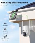 Security Cameras Wireless Outdoor 5G& 2.4G, No Subscription, 2 Cam-Kit,4MP Solar Powered Home Security Cameras System With 360°PTZ,128GB Local Storage,Color Night Vision WiFi Cameras for Home Security