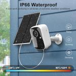 HXVIEW Wireless Security Camera System with 7" Touchscreen Monitor, 2PCS 4MP WiFi Solar Powered Camera Outdoor, PIR Human Detection, 2-Way Audio, Color Night Vision, Pre-Installed 64GB SD Card