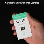 Bundle of 4 Pack WYZE Solar Cam Pan and 2 Pack of Wyze Expandable Storage 32GB MicroSDHC Card, Security Cameras Wireless Outdoor, 2K HD 360° Pan-Tilt Battery Powered 2.4GHz Wi-Fi Cameras